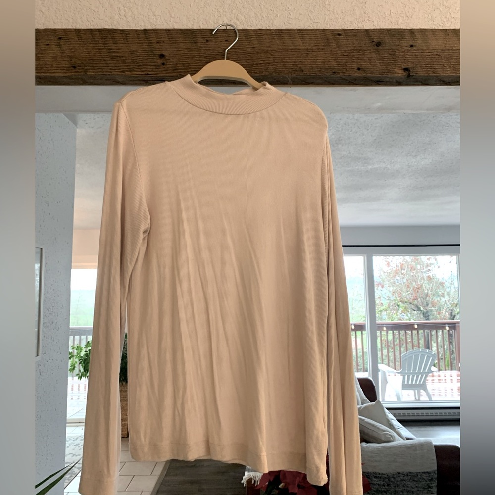 Truth Lightweight Mock Turtleneck Long Sleeve Size M Light Pink